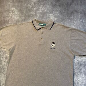 Vintage Big Dogs Mens Gray Polo Shirt Short Sleeve Embroidered Graphic Size 1X
